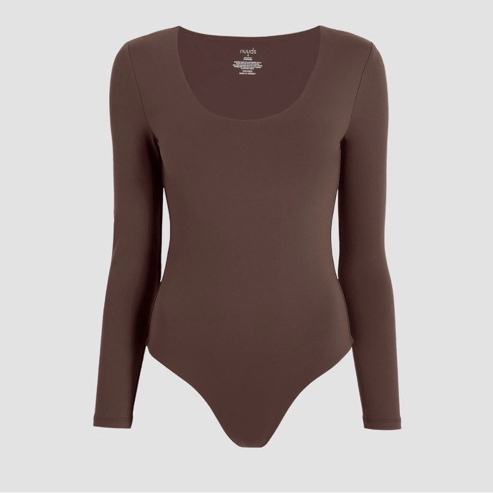 Nuuds Brown Long Sleeve Bodysuit